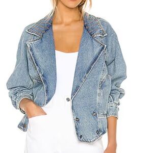 RETROFETE Ellie Denim Jacket in Light Wash Denim